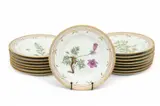 Flora Danica Painted Porcelain Dinner Plates 16 PCS by Royal Copenhagen, sold May 2025