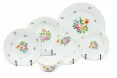 Herend, 'Printemps' Hand-Painted Porcelain Dinner Set, Service for 12 Depth 4.3" 72 PCS
