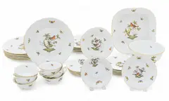 Manufactory (Hungarian) Rothschild Bird Porcelain Partial Service, 32 pcs by Herend, sold Dec 2024