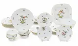 Herend, Manufactory (Hungarian) Rothschild Bird Porcelain Partial Service, 32 pcs