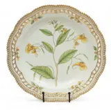 'Flora Danica' Painted Porcelain Pierced Platter, Impations Noli Tangere L. by Royal Copenhagen, sold Oct 2024