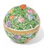 Herend, Manufactory (Hungarian) Painted Porcelain Covered Potpourri Box