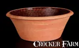 John W. Bell, JOHN W. BELL / WAYNESBORO, PA Redware Bowl with Sponged Manganese on Interior, circa 1880, Redware