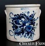 Fine Five-Gallon J. & E. NORTON / BENNINGTON, VT Stoneware Crock by J. & E. Norton, circa 1855, Stoneware, sold Oct 2015