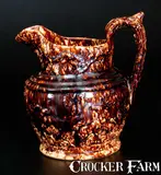 Taylor & Co., HARKER, TAYLOR & CO. / EAST LIVERPOOL, OH Rockinghamware Hunt Scene Pitcher, mid 19th century, Rockinghamware