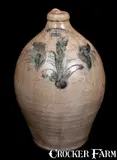 I. Seymour & Co., Fine I. SEYMOUR & CO. / TROY Stoneware Jug w/ Incised Floral Decoration, c1823-28, c1823-28, Stoneware