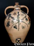 N & A Seymour, Extremely Rare N. & A. SEYMOUR / ROME Stoneware Water Cooler, circa 1830, Stoneware