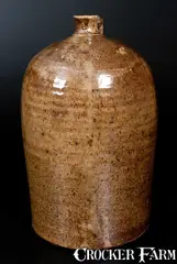 W.F. Hahn, W F HAHN / TRENTON / SC, Aiken County, South Carolina Alkaline-Glazed Stoneware Jug, circa 1880, Alkaline-glazed stoneware