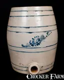 S.B. Bosworth, S.B. BOSWORTH / HARTFORD, CT Stoneware Keg-Form Cooler, circa 1880-1890, Stoneware