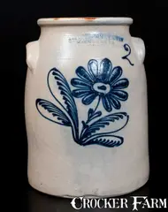 F. Stetzenmeyer &, F. STETZENMEYER & / G. GOETZMAN / ROCHESTER. NY Two-Gallon Stoneware Jar, circa 1855, Stoneware