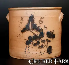 A.E. Smith & Sons, Unusual A.E. SMITH & SONS / MANUFACTURERS / 30 Peck Slip, N.Y. Stoneware Jar, circa 1853, Stoneware