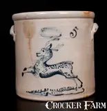 J. Burger Jr, J. BURGER JR. / ROCHESTER, NY Five-Gallon Stoneware Deer Crock