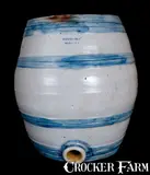Smith & Day, Rare SMITH & DAY / NORWALK, CT Eight-Gallon Stoneware Keg Cooler, circa 1840, Stoneware