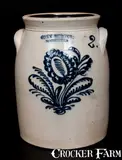 John Burger, Fine JOHN BURGER / ROCHESTER Stoneware Jar, circa 1860, Stoneware