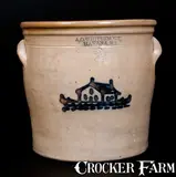 A.O. Whittemore, 2 Gal. A. O. WHITTEMORE / HAVANA, N.Y Stoneware Jar with House Decoration
