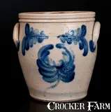 T.H. Willson & Co., Rare T. H. WILLSON & CO. / HARRISBURG, PA Stoneware Jar with Floral Decoration, circa 1852-1855, Stoneware