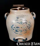 F.H. Cowden, F. H. COWDEN / HARRISBURG, PA Stoneware Batter Pail with Stenciled Decoration, circa 1880, Stoneware