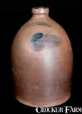 Sipe & Sons, SIPE & SONS / W'MSPORT PA Stoneware Jug w/ Cobalt Floral Decoration, late 19th century, Stoneware