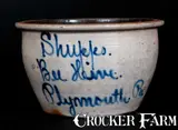 Evan R. Jones, "Shupps Bee Hive" Stoneware Bowl by EVAN R. JONES / PITTSTON, PA, circa 1875, Stoneware