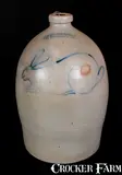 Rare COWDEN & WILCOX / HARRISBURG, PA Stoneware Rabbit Jug by Cowden & Wilcox, circa 1865, Stoneware, sold Oct 2015