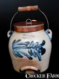 COWDEN & WILCOX / HARRISBURG, PA Stoneware Batter Pail by Cowden & Wilcox, circa 1865, Stoneware, sold Oct 2015