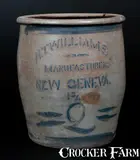 R. T. Williams, R.T. WILLIAMS. / MANUFACTURER. / NEW GENEVA. / PA Two-Gallon Stoneware Jar