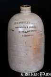 E. G. Hipsley & Co., E. G. HIPSLEY & CO. / GROCERIES & LIQUORS Baltimore Stoneware Advertising Jug, circa 1870, Stoneware