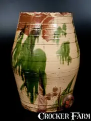 J. Eberly & Co, Monumental J. EBERLY & CO. / STRASBURG, VA Multi-Glazed Redware Water Cooler, late 19th century, Redware