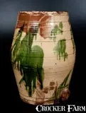 J. Eberly & Co, Monumental J. EBERLY & CO. / STRASBURG, VA Multi-Glazed Redware Water Cooler, late 19th century, Redware