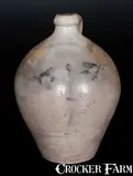 H. & G. Nash, Scarce H. & G. NASH / UTICA 1 Gal. Ovoid Stoneware Jug with Floral Decoration, circa 1830, Stoneware