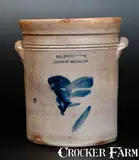 Potters, Scarce T. G. BOONE & SONS, POTTERS / NAVY ST. BROOKLYN Decorated Stoneware Crock, circa 1840, Stoneware