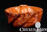John Bell, Small-Sized JOHN BELL / WAYNESBORO' Redware Turk's Head Mold, circa 1850-1880, Redware