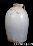 Half-Gallon JOHN BELL / WAYNESBORO Salt-Glazed Stoneware Jug by John Bell, circa 1850-1880, Salt-glazed stoneware, sold Jul 2015
