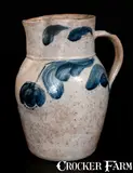 John Bell, Outstanding and Rare JOHN BELL / WAYNESBORO' Stoneware Pitcher w/ Cobalt Decoration, c1850-80, c1850-80, Stoneware
