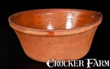 D.M. Baker's Pottery, Rare D.M. BAKER'S POTTERY / WAYNESBORO, PA Redware Bowl, circa 1875, Redware