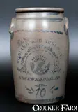 Williams And Reppert, WILLIAMS & REPPERT / GREENSBORO, PA Stoneware Jar w/ Stenciled Eagle, circa 1885, Stoneware