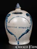 Confederate Relief Bazar, Extremely Rare CONFEDERATE RELIEF BAZAR / BALTIMORE APRIL 7, 1885 Stoneware Bank, 1885, Stoneware
