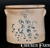 Brown Brothers, Rare BROWN BROTHERS/ HUNTINGTON / L.I. Stoneware Crock with "S. S." and "K. S." Initials