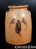 Brown Brother, BROWN BROTHER / HUNTINGTON / L.I. Stoneware Jar with Slip-Trailed Decoration, circa 1870-1885, Stoneware