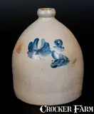 F. J. Caire, F. J. CAIRE / Huntington / L.I. Two-Gallon Stoneware Jug w/ Floral Decoration, circa 1854-1863, Stoneware
