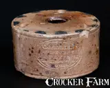 C. Crolius, Rare C. CROLIUS / STONE-WARE ... Manhattan-Wells. / NEW-YORK Inkwell w/ Incised Name on Top, circa 1815, Stoneware