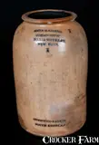 Mrs. G. B. Miller, Rare SOUTH AMBOY, NJ Stoneware Advertising Jar for MRS. G. B. MILLER / TOBACCONIST / NEW YORK, circa 1830, Stoneware