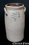 Armstrong & Wentworth, ARMSTRONG & WENTWORTH / NORWICH, Connecticut Stoneware Churn, circa 1814-1834, Stoneware