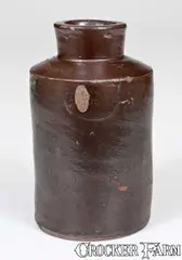 David Smith, Unusual W. SMITH / GREENWICH / NEW YORK Stoneware Ink Bottle, circa 1840, Stoneware