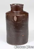 David Smith, Unusual W. SMITH / GREENWICH / NEW YORK Stoneware Ink Bottle