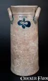 P. Cross, Important Three-Gallon P. CROSS / HARTFORD Incised Stoneware Churn, c1806-08, c1806-08, Stoneware