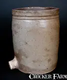 J.M. Hickerson, Rare J. M. HICKERSON / STRASBURG, VA 2 Gal. Stoneware Water Cooler, circa 1880, Stoneware