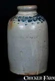 Very Rare JOHN BELL / WAYNESBORO Stoneware Jar Inscribed "This is 1860" by John Bell, 1860, Stoneware, sold Mar 2015