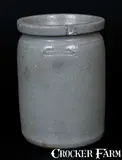 Quart-Sized JOHN BELL / WAYNESBORO, PA Salt-Glazed Stoneware Jar by John Bell, circa 1850-1880, Salt-glazed stoneware, sold Mar 2015