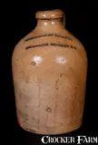 Rossman & Mckinstry, Diminutive Stoneware Druggist Jug, Stamped "ROSSMAN & MCKINSTRY / DRUGGITS / HUDSON NY", third quarter 19th century, Stoneware